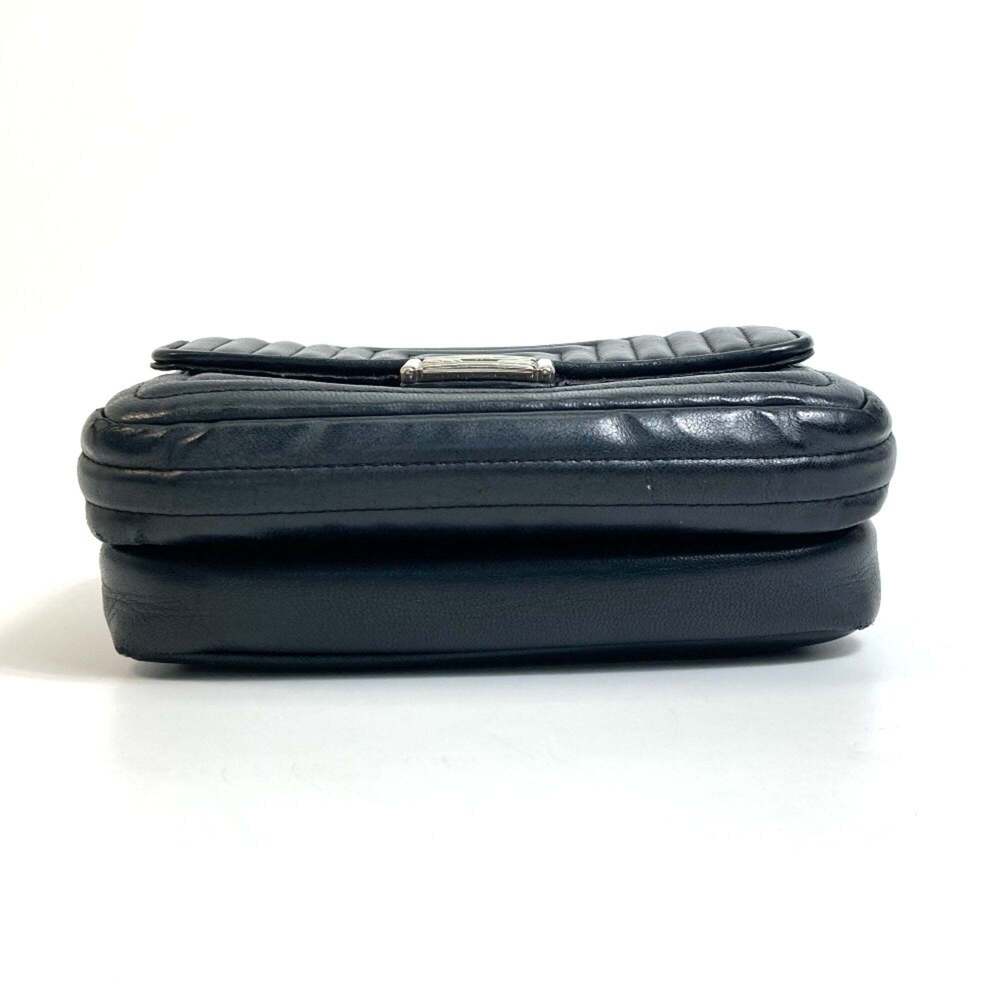 FENDI Black Leather Pochette Shoulder Bag - Picture 4 of 16